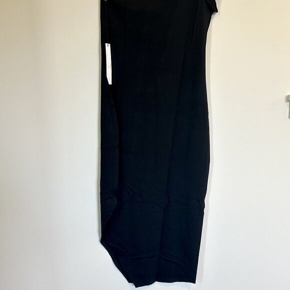 NWT Susana Monaco Black Asymmetrical One Shouldered Dress - Large - Picture 8 of 10